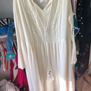 while bohemian dress